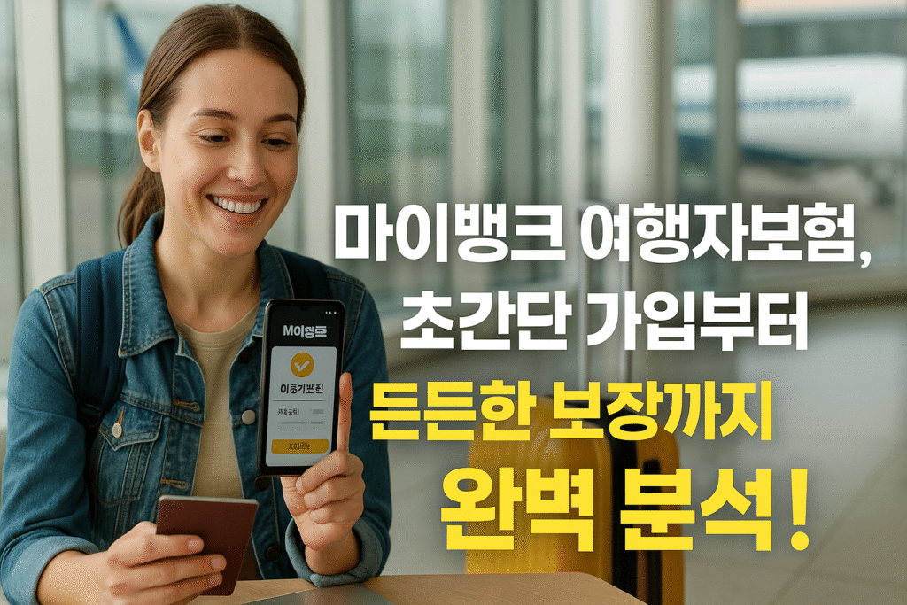 마이뱅크 여행자보험, 초간단 가입부터 든든한 보장까지 완벽 분석!